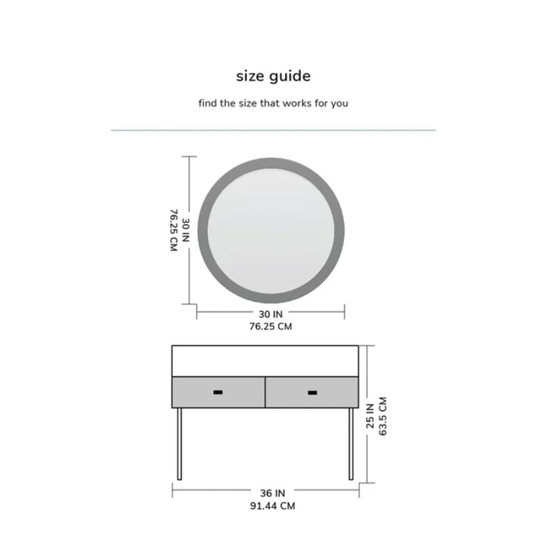 Amane Round Solid Wood Wall Mirror