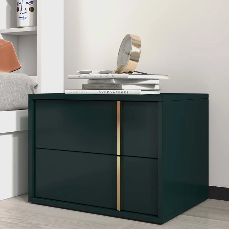 Picture of Kramzi Nightstand Natural wood - 2 drawers