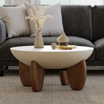 صورة طاولة قهوة ليكرام – من الخشب الطبيعي