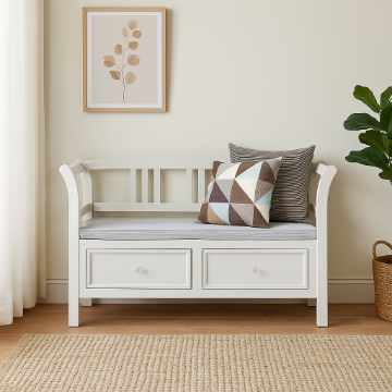 Picture of Lindsay Wood Storage Hallway Bench