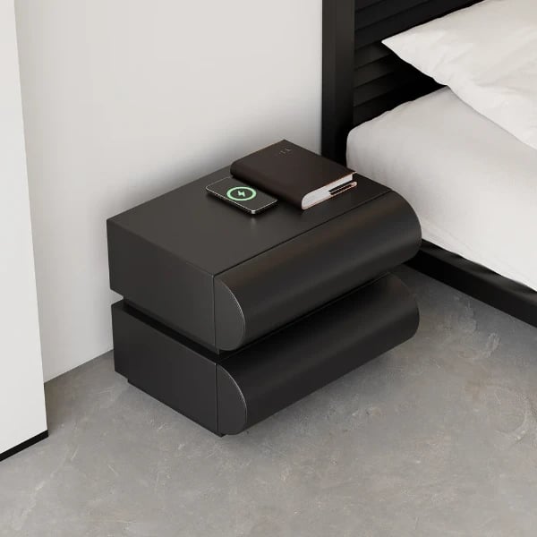 Humply – Curved Drawer Nightstand in Natural Wood