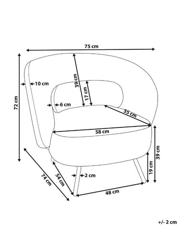 Opale Accent Chair- Natural wood.