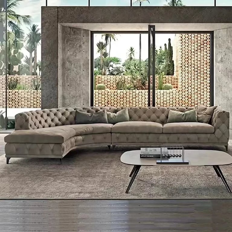 Picture of Montero Curved Sectional -Natural Wood
