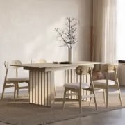 Viora Extendable Dining Table – Natural Wood