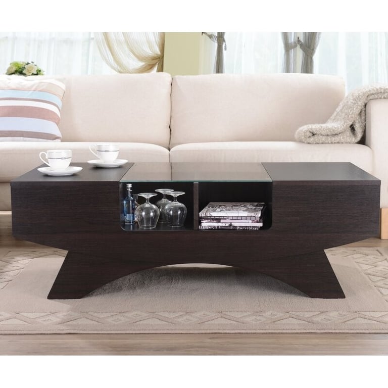 Madilynn Trestle Coffee Table with Storage