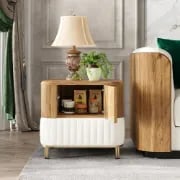 Clairvaux – TV Unit, Coffee Table & Side Table Set in Natural Wood