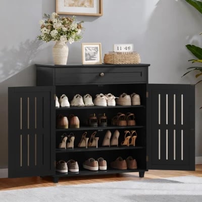 Noiren - Modern Natural Wood Shoe Cabinet