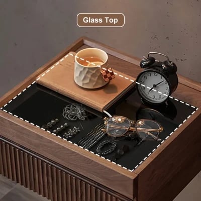 صورة طاولة غرفة نوم حديثة جرانيل - خشب طبيعي