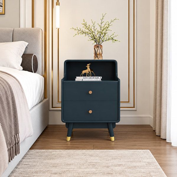 Solo - Modern Bedroom Table with 2 Drawers