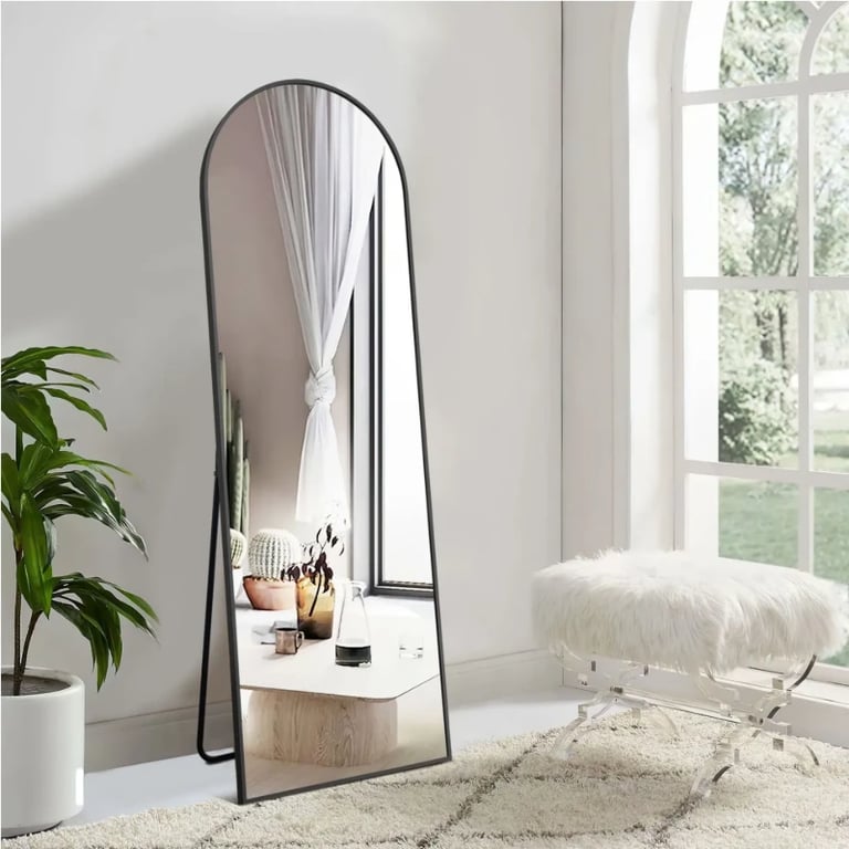 Neutype Aluminum Alloy Full-length Mirror Arch Decorative Mirror