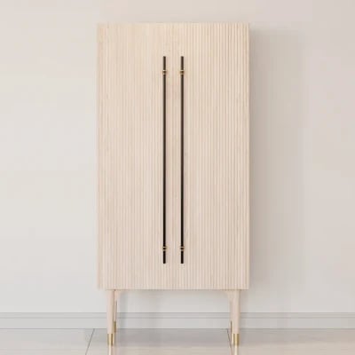 Picture of Levie Natural wood Wardrobe with 2 doors