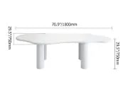 Picture of Amoeba Modern Dining Table - Natural wood