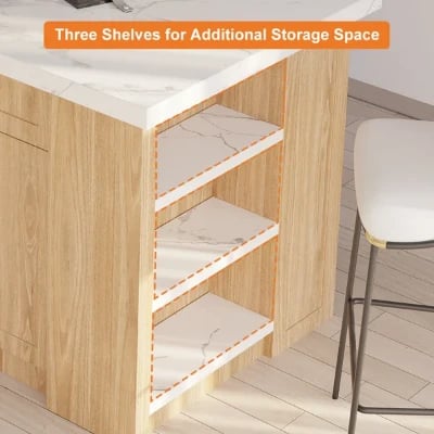 Grata Kitchen Island with Storage