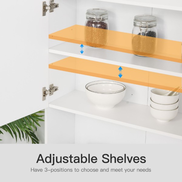 Bilo Kitchen Storage Cabinet – Natural Wood with Smart Organization