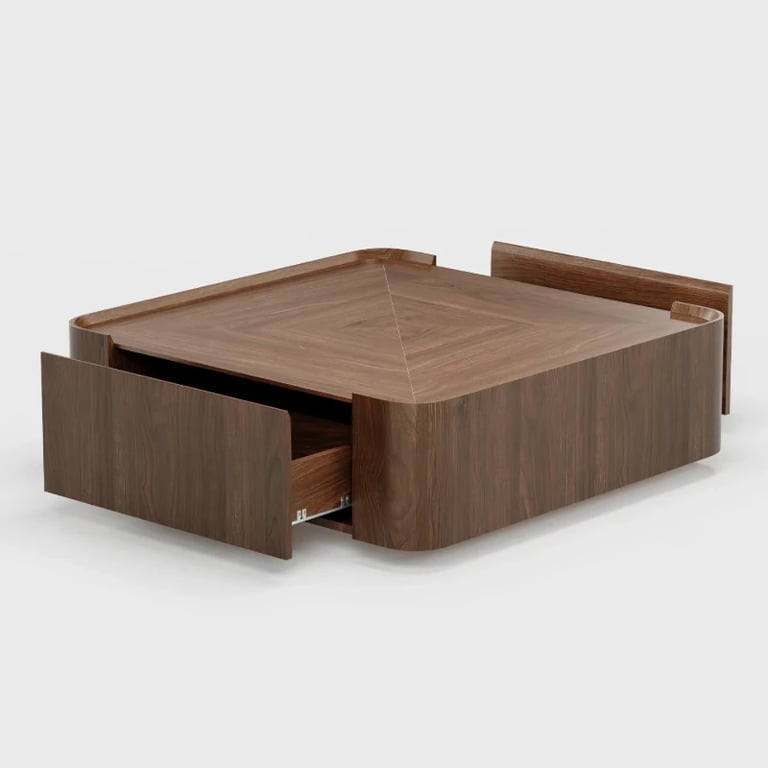 صورة طاولة القهوة المربعة لونادو – خشب طبيعي بلون بني أنيق