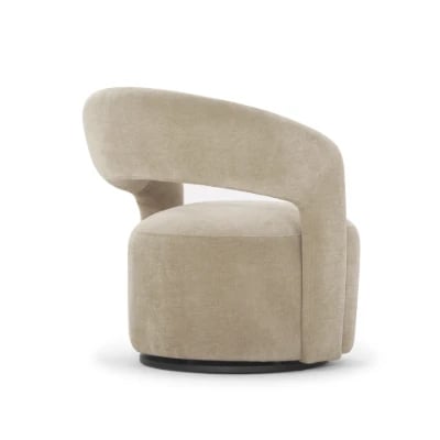 Picture of Patchie Patchwork Accent Chair – Soft Upholstery with Natural Wood Base