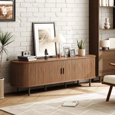 Rivano Modern TV Unit with Contemporary Design – Natural Wood