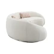 Luna Curved Sectional Sofa – Modern Design with Circular Cushions