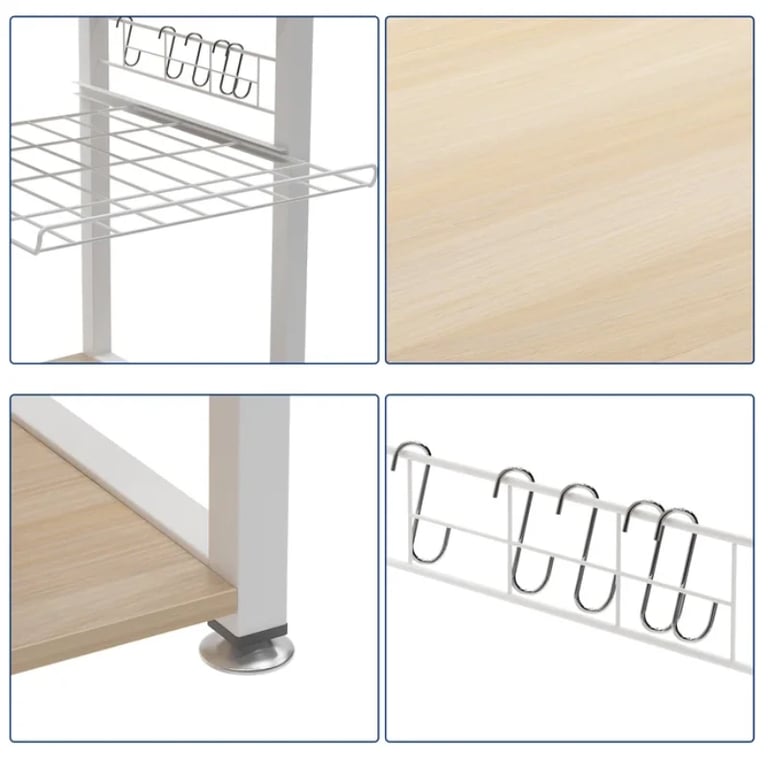 Slushy Rolling Kitchen Island with Metal Frame