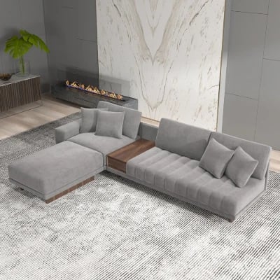Picture of Armia L-Shaped Sectional – Natural Wood