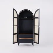 Picture of Milan Wardrobe natural wood with rattan