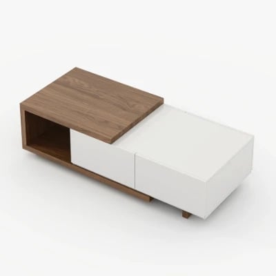 Marcel – Extendable TV Unit & Coffee Table Set made of Natural Wood