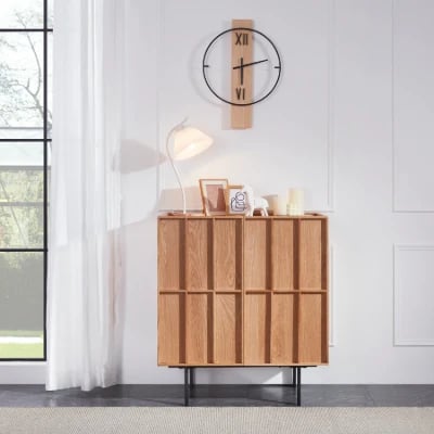 Picture of Keinna Sideboard Cabinet Natural Wood -  4 Shelves