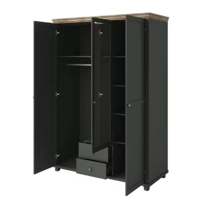 صورة دولاب إمانويلا خشب طبيعي مع مرآه