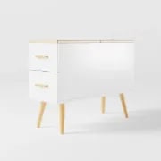 Picture of Monumo Natural Wood Side table  - 2 drawers