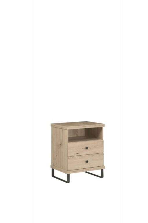 صورة طقم غرفة النوم لينيا من الخشب الطبيعي – بتفاصيل شرائح خشبية