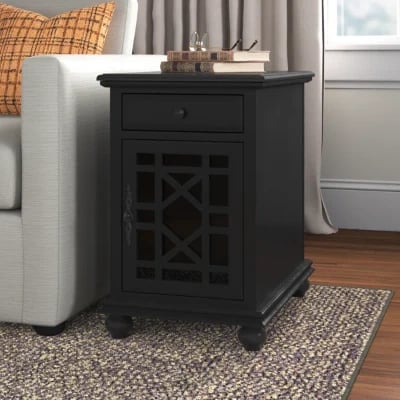 Picture of Ahmara Side table natural wood with storage