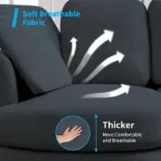 صورة ميكسوي كنبة ركنية حرف الـ خشب طبيعي