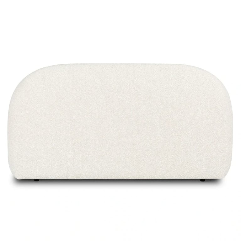 Genoa Upholstered Bed with Rounded Headboard – Natural Wood