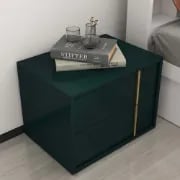 صورة طاولة غرفة نوم خشب طبيعي مع 2 درج - كرامزي