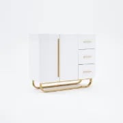 Picture of Crambella White Sideboard Natural wood with drawers and shelves