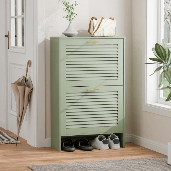 Solène – Modern Natural Wood Shoe Cabinet