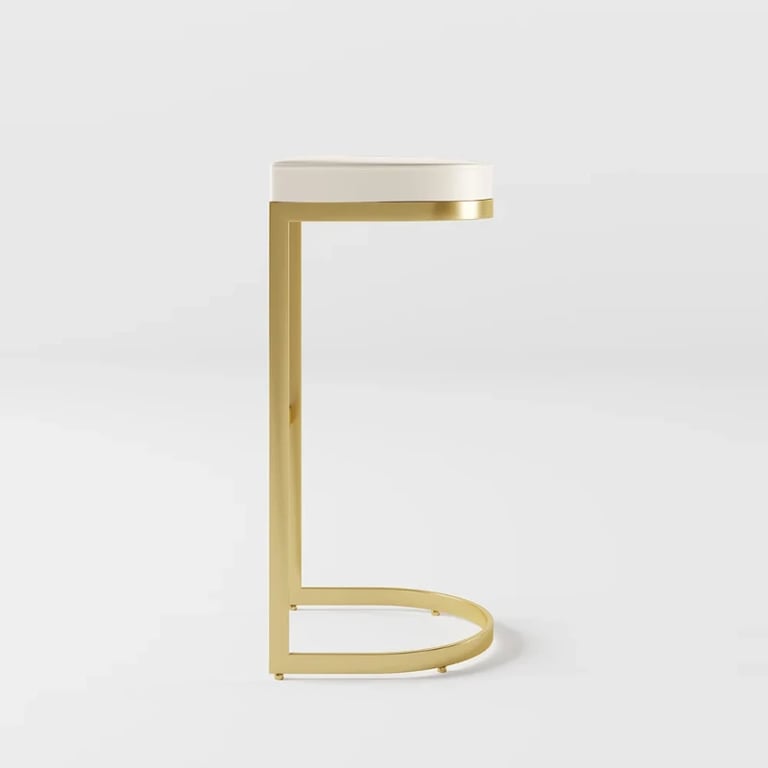 Aurélie Modern Bar Stool –  with Golden Base