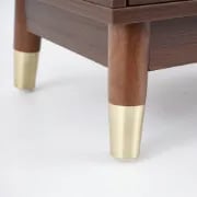 Picture of Master bookcase with 3 shelves and metal frame - natural wood