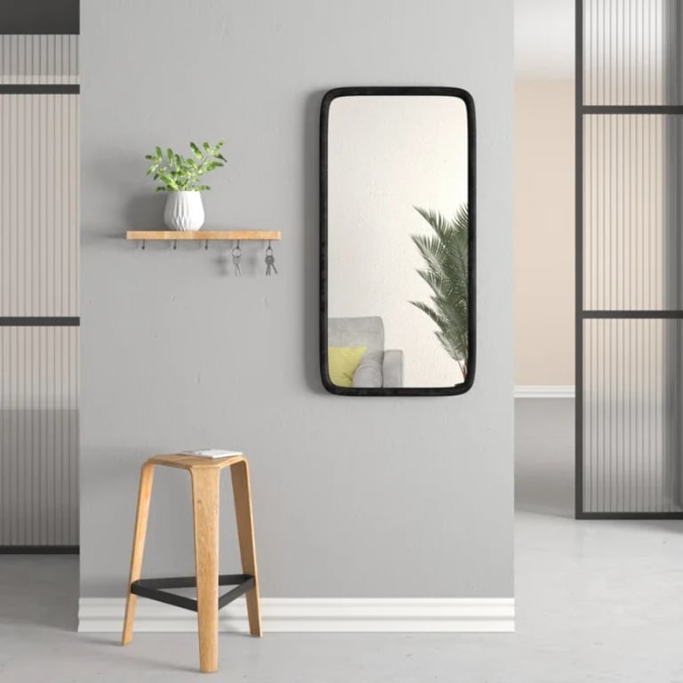 Aisja Rectangle Wood Wall Mirror