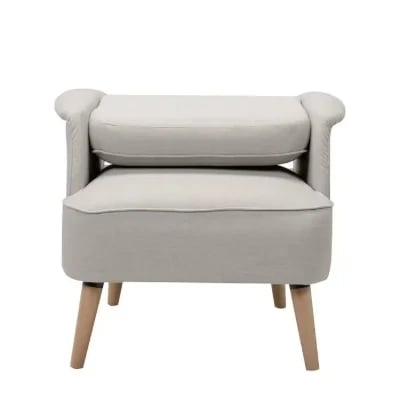 Picture of Mavely Foldable Lounge Chair – Natural Wood Base with Modern Comfort