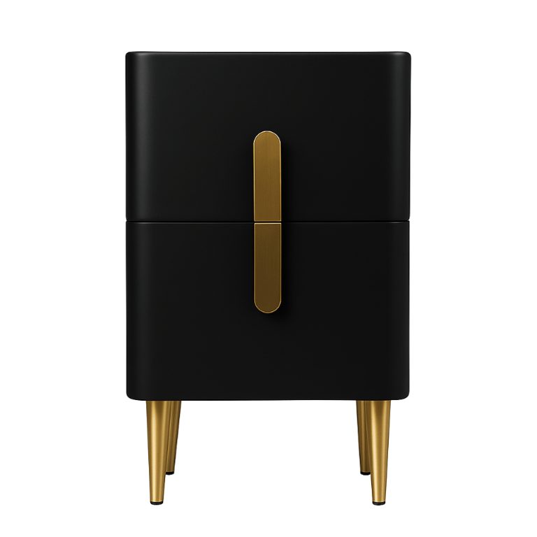 Picture of Inarrow Modern Nightstand Gold legs - 2 drawers