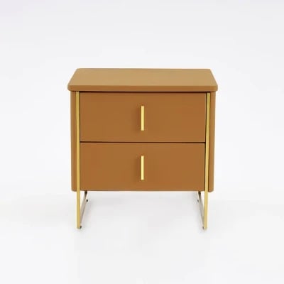 صورة طاولة غرفة نوم حديثة 2درج - جينيف