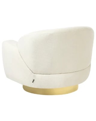 Aurix – Swivel Lounge Chair with Golden Stainless Base