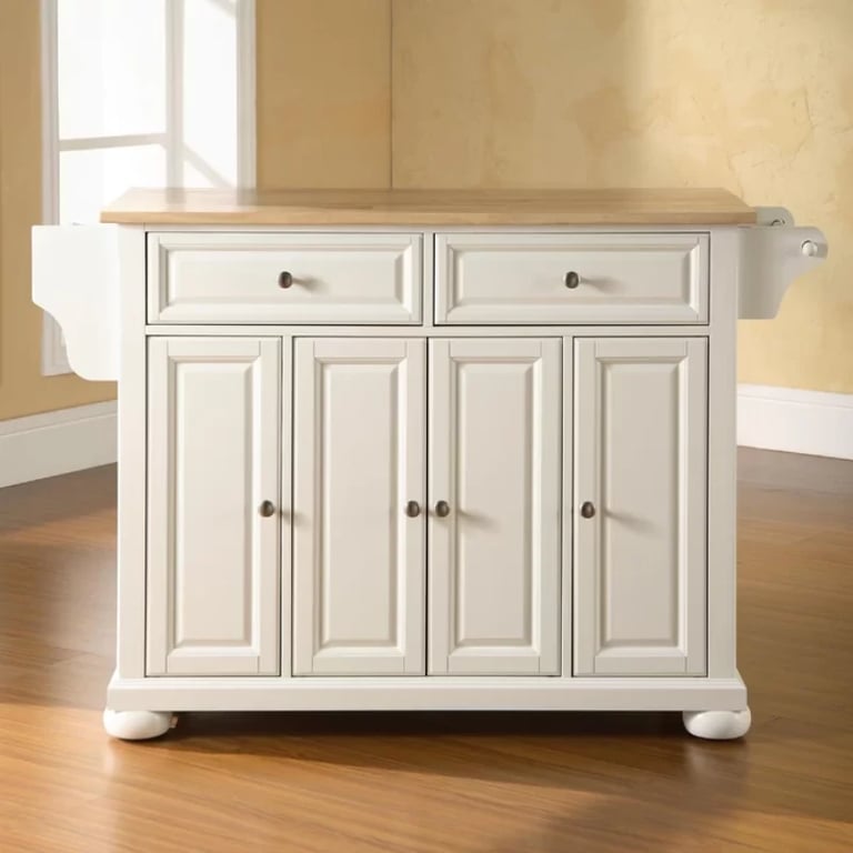 Talya Wide Rolling Kitchen Island