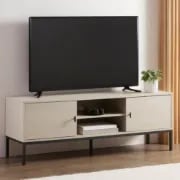 Picture of Vero Modern TV Stand – Natural Wood with Metal Legs