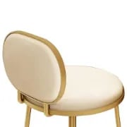 صورة كرسي البار إيلويز – إطار ذهبي مع مسند ظهر مبطن