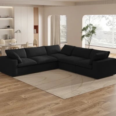 Picture of Delansy L-Shaped Sectional Natural wood