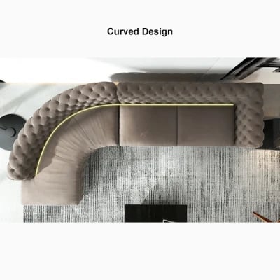 Picture of Montero Curved Sectional -Natural Wood