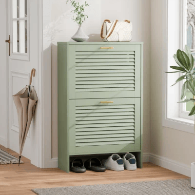 Solène – Modern Natural Wood Shoe Cabinet