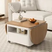 Picture of Ravon Oval Coffee Table – Natural Wood Top with Iron Frame